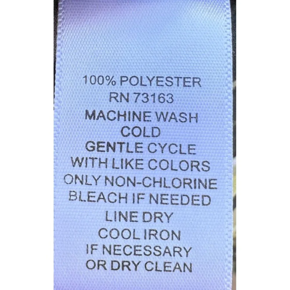 Cupio Black Tropical Floral Sleeveless Dress Tiered Hem S Breezy Flowy Womens - Picture 6 of 6